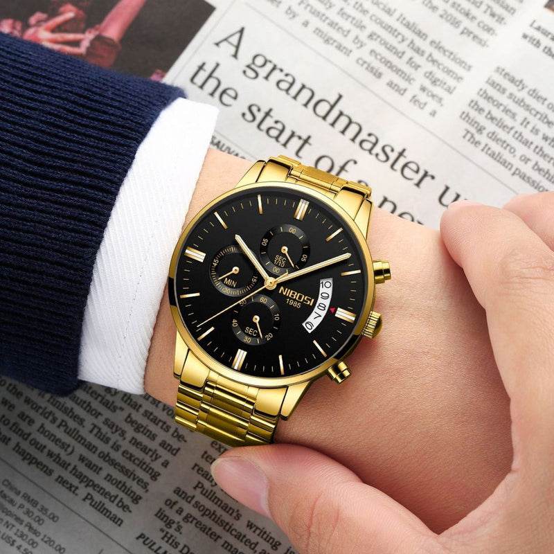Relógio masculino Nibosi Luxury